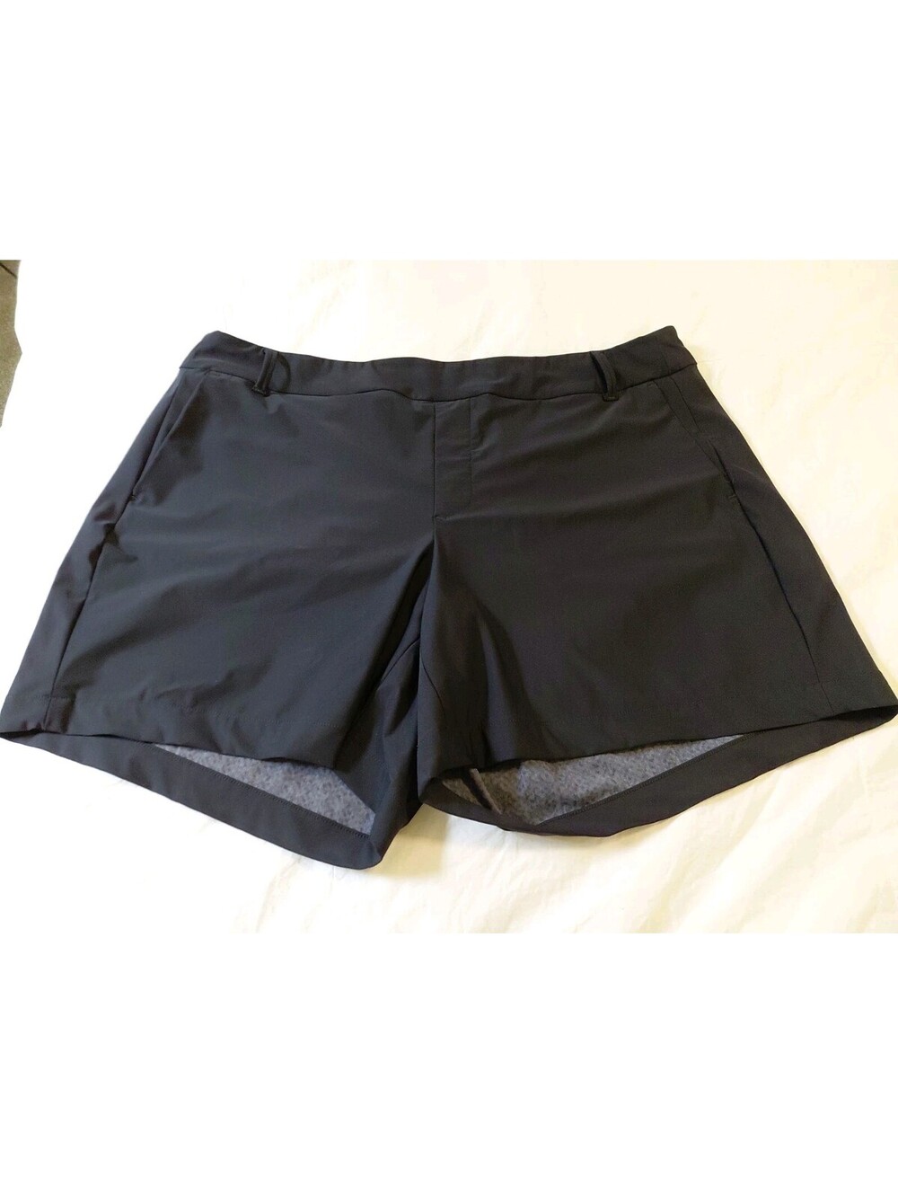 Spanx Shorts Black XL Pockets Belt Loops EUC #833